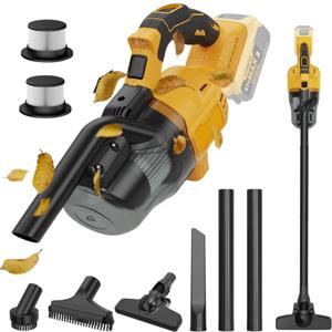 핸드헬드 진공 청소기 2개 필터 포함 전기 무선 청소기 가정용 차량용 애완동물 털 청소용 디월트 20V 배터리용