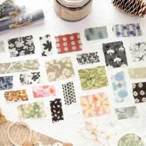 빈 산의 이야기 시리즈 빈티지 꽃 풍경 와시 테이프 창의적인 DIY 저널 재료 콜라주 문구