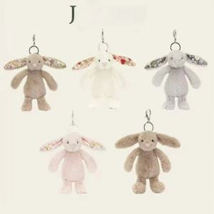 JEiY와 CAT 귀여운 토끼 인형 키체인 보니 토끼 만화 인형 가방 펜던트 봉제 인형 선물 재미있는 봉제 인형 키체인