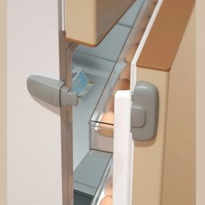 어린이 안전 잠금 장치 다기능 냉장고 도어 잠금 장치 핀치 방지 보호 클립 어린이 안전 제품 회색 1개