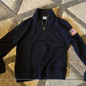 Y2K 빈티지 자수 스웨트셔츠 스탠드 칼라 쿼터 지퍼 풀오버 오버사이즈 캐주얼 스포츠 스트리트웨어 남녀공용