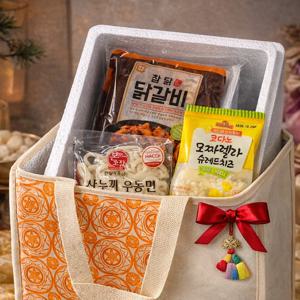 참닭 춘천닭갈비700g4팩+우동사리200g+모짜렐라치즈27g선물세트