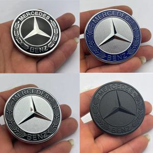 1개 57mm 자동차 앞 보닛 엠블럼 배지 메르세데스 벤츠 AMG W204 W205 W212 W213 W221 W177W246 GLA GLC CLA용 자동차 액세서리