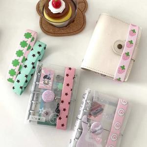 조절 가능한 노트북 스트랩 루즈리프 노트북 DIY 장식 탄성 스트랩 귀여운 별 바인더 스트랩 A7 M5 플래너 노트북용