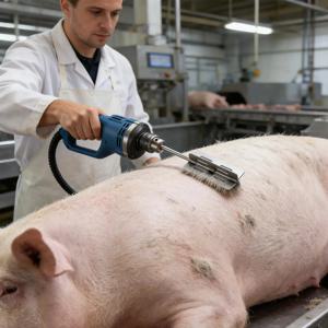 돼지 스크레이퍼 스테인리스 스틸 파워 드릴 면도기 부착물 헤어 쉐이버 (돼지, 가축, 소, 양, 농장, 도축, 정육점용)