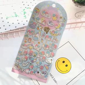 Kikilala 양각 핫 스탬핑 스티커 멜로디 스티커 Hello Kt 인쇄 스티커 Diy 일기 장식 스티커 어린이 선물