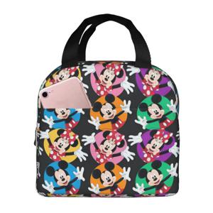 맞춤형 애니메이션 미키 마우스 만화 여성용 휴대용 도시락 가방, 누수 방지 보냉 보온 도시락 가방, 사무실/직장용