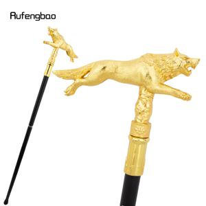 골든 울프 러닝 워킹 케인 패션 컬러풀 코스튬 소품 스타일리쉬 케인 미적 장식용 지팡이, 연극 소품 92cm