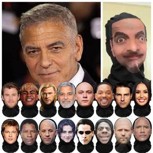 새로운 3D 재미있는 탄력 있는 사실적인 연예인 마스크 시각화된 마스크 풀페이스 코스프레 발라클라바 할로윈 파티 소품 헤드커버