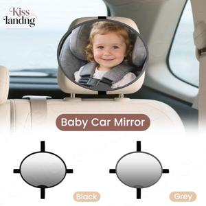 타원형 아기 카시트 거울, 깨지지 않는 광각 뒷좌석 거울, 뒷면을 향하게 앉은 유아를 위한 안전 운전용