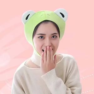 녹색 개구리 모자 재미있는 파티를 위한 참신한 겨울 따뜻한 모자 무대 쇼 할로윈 이벤트 코스프레 의상 사진 소품