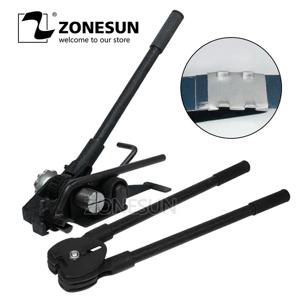 ZONESUN HM-93 일반 수동 스틸 밴드 스트래핑 도구 스틸 스트래핑 텐셔너 및 실러 스틸 스트랩 19mm