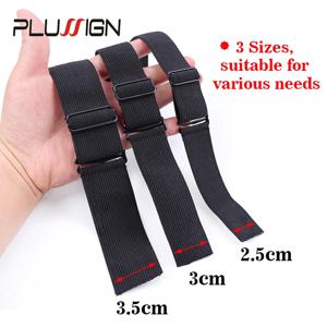 5Pcs Plussign 가발에 대 한 조정 가능한 탄성 밴드 바느질 검은 가발 밴드 2.5Cm, 3Cm, 3.5Cm 너비 가발 액세서리 가발 고정 재료