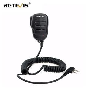 Retevis RS-111 워키 토키 마이크 스피커 PTT 마이크, Baofeng UV 5R UV 82 RT622 RT24 용 Kenwood 용 3.5mm 이어폰 잭 포함