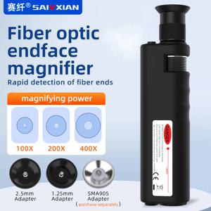 SAIVXIAN 핸드헬드 200X/400X 섬유 검사 단면 돋보기 현미경(SMA905) 3.175mm /2.5mm(SC/FC/ST) /1.25mm(LC)