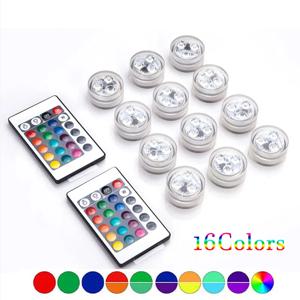 배터리 구동 LED 수중 RGB 잠수정 조명 IP68 방수 수영장 밤 분위기 램프 장식 웨딩 파티