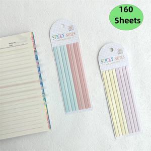 160 시트 컬러 스티커 투명 형광 색인 탭 플래그 편지지 어린이 선물 학교 사무용품