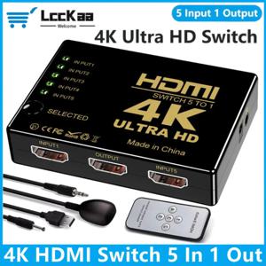 5 in 1 out HDMI 스위치 KVM 스위처 HD 4K 비디오 스위치 분배기 3X1 5x1 HDMI 스위처 허브 어댑터(Xbox PS4 DVD HDTV PC용)