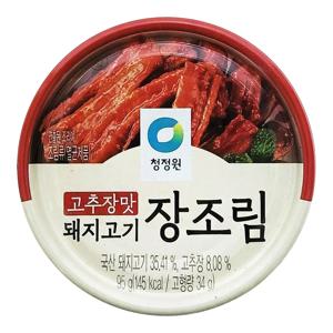 청정원 돼지고기 장조림(고추장맛) 캔 95g