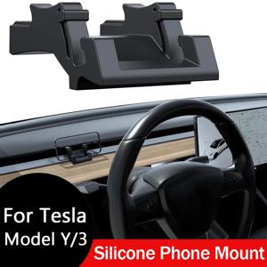 테슬라 모델 Y 2020-2026 모델 3 액세서리용 실리콘 폰 마운트 2017-2026 또한 환풍구 후크 및 선글라스 홀더로도 사용 가능