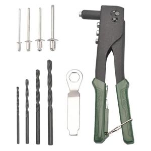 핸드 리베 터 헤비 듀티 9.5 인치 핸드 리벳 키트 전문 가제트 드릴 비트 세트 Rivnuts 구색 리벳 팅 용품