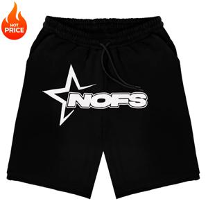 남성복 디자이너 반바지 스트리트웨어 NOFS Y2K 남성복 힙합 레터 프린트 오버사이즈 피트니스 트레이닝복 캐주얼 팬츠 여성용