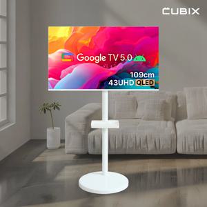 무빙큐빅스 화이트에디션 43인치 4K UHD QLED 삼탠바이미 퍼스트 이동식 스마트TV 삼텐바이미 중소바이미 스탠바이미