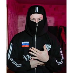 Y2K 의류 남성 힙합 가을 러시아 핫 세일 빈티지 더블 지퍼 후드티 레터링 그래픽 후드티 스웨트셔츠 캐주얼 재킷