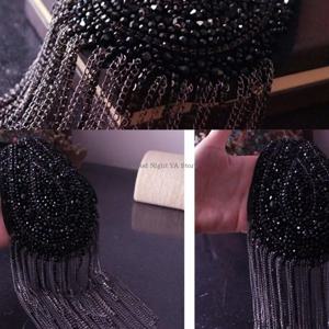 견장 어깨 패드 술 어깨 패드 빈티지 술 링크 체인 견장