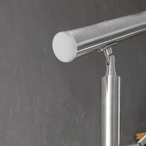 6개입 기둥 장식 커버 핸드레일 엔드 캡 스테인리스 스틸 펜스 포스트 캡 금속 부품 원형 난간 곡선형 끝단 간편