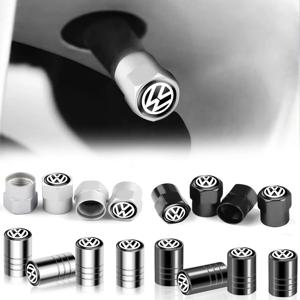 폭스바겐 VW GTI R 골프 5 7 6 4 폴로 티구안 파사트 제타 라비다용 자동차 로고 금속 휠 타이어 밸브 스템 캡 액세서리 4개
