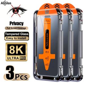 아이폰 17 16 15 14 13 12 11 프로 맥스 16e 에어 X XR XS 맥스 16 15플러스용 3개입 안티피핑 강화유리 스크린 보호필름