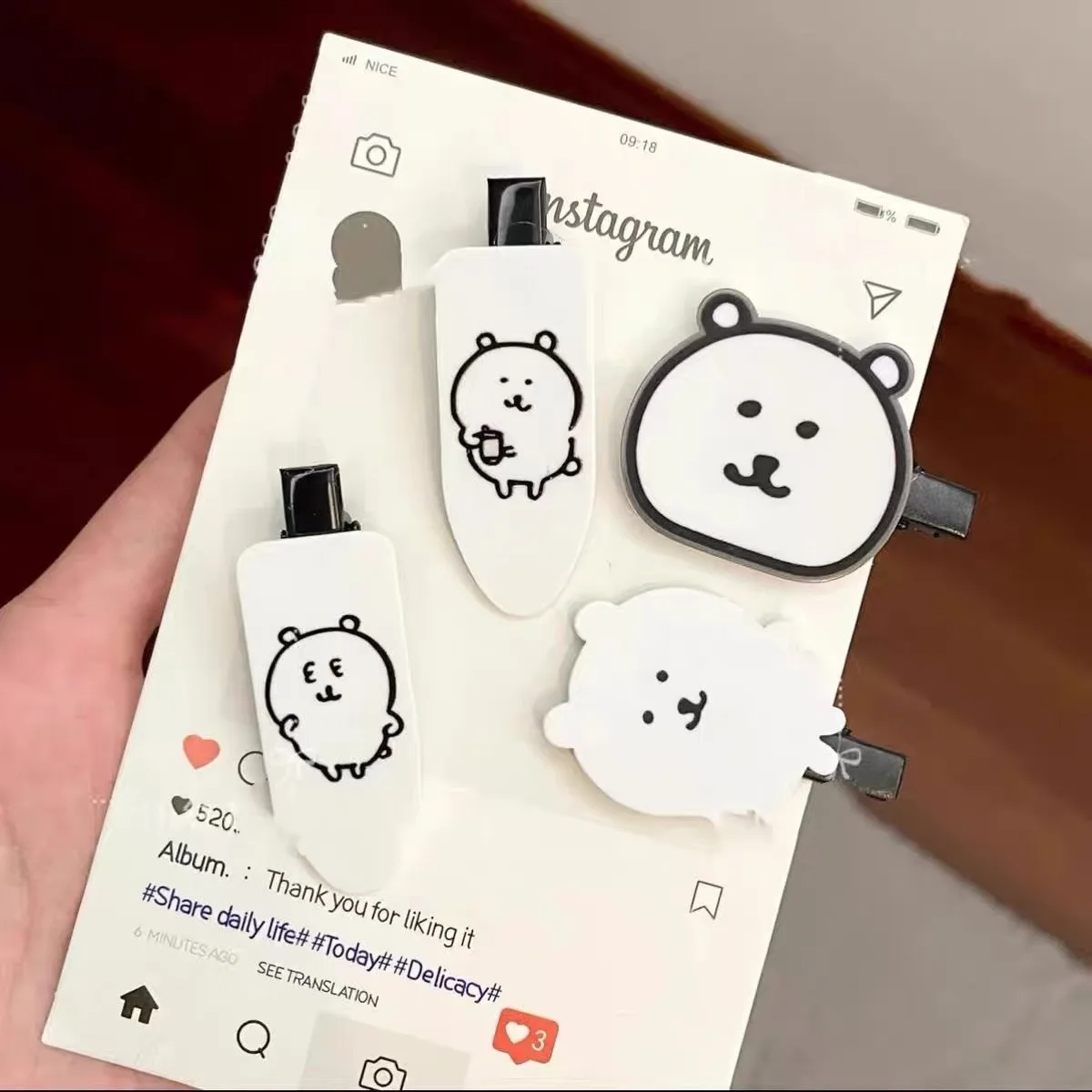 귀여운 소녀 코스메틱 클립 덕빌 클립 심리스 헤어 클립 앞머리 클립 새로운 헤어 액세서리 귀여운 친구 선물