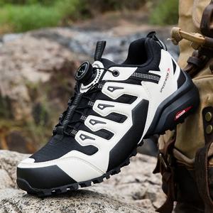 남성용 하이킹 신발 스웨이드 가죽 아웃도어 신발 내구성 남성 트레킹 워킹 헌팅 전술 스니커즈