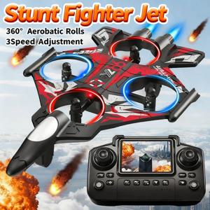 E72 고성능 폼 항공기 스턴트 지능형 고정 높이 호버링 360 °   UAV 원격 LED 조명 제어 전투기 장난감