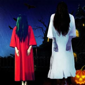 성인 할로윈 유령 의상 무서운 공연 의상 신부 펜 스피릿 재미있는 무서운 여성 유령 의상 무대 민족 의상