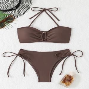 하이웨이스트 비키니 여성 수영복 2026 매듭형 수영복 여성 수영복 밴도 푸쉬업 비키니 세트 브라질리언 비치웨어