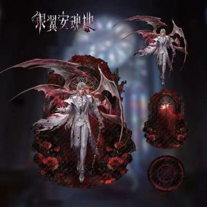 러브 앤 딥 스페이스 주변기기 실루스 피규어 아크릴 이중 삽입 스탠드 실루스 실버 윙 레퀴엠 시리즈 스탠딩 플레이트 장난감