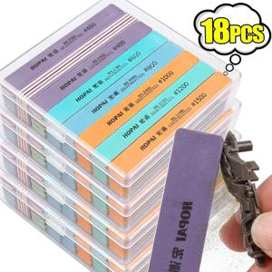 1/18pcs MS-E400-1500 샌딩 스틱 세트 홈 세미 리지드 사포 스틱 습식 건식 사용 DIY 조립 모델 디테일 연마 도구