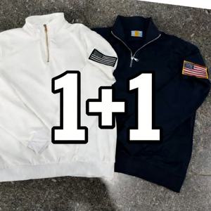 Y2K 트렌디 연예인 태그 자켓 빈티지 골드 테두리 자수 국기 짧은 체인 스웨트셔츠 펑크 남녀 캐주얼 후드티