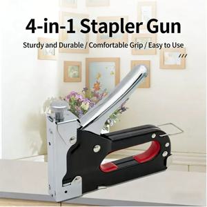 3-in-1 헤비듀티 스테이플건/네일건 (가구/목공/고정용) 600개 스테이플 포함, 수동, 내구성, 다기능 공구