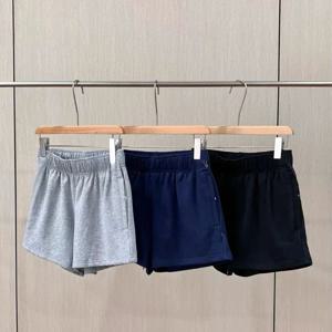 로요가 여성 스포츠 반바지 짧은 드로스트링 스웨트팬츠 솔리드 컬러 포켓이 있는 바지 드로스트링 루즈 니트 스웨트팬츠