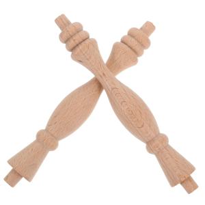 2개 나무 난간대 계단 난간 장식 미완성 로마 기둥 캐비닛 기둥 DIY 수공예 나무 스피들 공예용