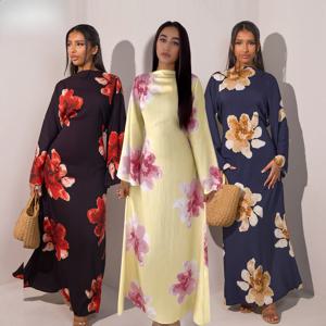 2026 퓨어 뷰티 프린트 드레스 허리 발목 프린트 드레스