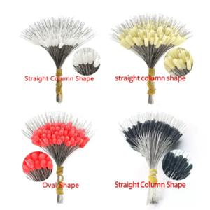 실리콘 스페이스 빈 스토퍼, L 사이즈, 전문 낚시 플로트, 가닥 방지 낚싯줄, 스토퍼 낚시 보버 플로트, 300 개/로트