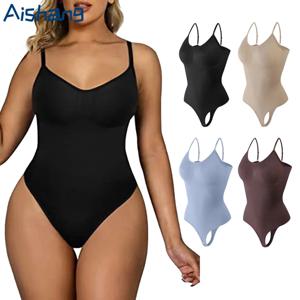 Fajas Colombianas 끈 팬티 바디 수트 원활한 Shapewear 여성 허리 트레이너 플랫 배꼽 바디 셰이퍼 배꼽 컨트롤 슬리밍 속옷