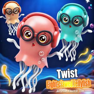 전자 춤추는 해파리 장난감 빛과 음악 재미있는 유도형 눕기/일어나기 유아용 인터랙티브 센싱 장애물 회피 선물