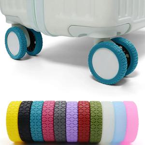 8개 여행용 캐리어 바퀴 보호 커버 미끄럼 방지 내마모성 실리콘 무소음 보호대 기내용 수하물 캐스터용