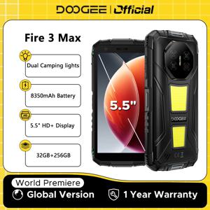 글로벌 버전 DOOGEE Fire 3 Max 러기드 폰 32GB+256GB 5.5인치 HD+ 디스플레이 캠핑 라이트 8350mAh UNISOC T7250 48MP NFC 안드로이드15