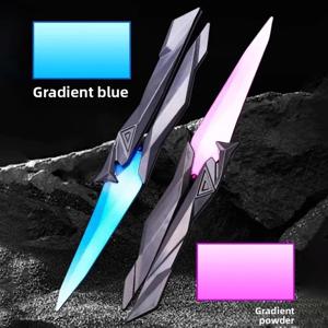 발로란트 싱귤러리티 버터플라이 나이프 접이식 레플리카 장난감 소년용 플라스틱 모델 수집용 근접 무기 코스프레 게임용